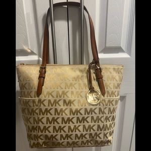 Michael kors canvas signature bag